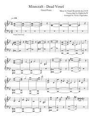 Minecraft Dead Voxel Sheet Music Song Sheet Minecraft Songs