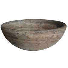 tashmart round natural stone vessel