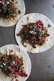 Slow Cooker Harissa Lamb Tacos With Pomegranate Salsa Recette Bon Appetit Souper Cuisine