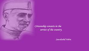 Indian statesman and leader with gandhi in the struggle for home rule; Jawaharlal Nehru Quotes Quotesgram