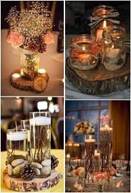 Autumn Themed Weddings Are Meant To Be Warm Cozy Affairs From Col Rustic Wedding Centerpieces Wedding Centerpieces Mason Jars Wedding Decorations Centerpieces