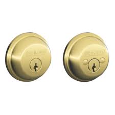 Imagine an office or residential door lock, where one side has a key entry point (on the outside) and the other side features a thumb turning mechanism (on the inside). Double Cylinder Deadbolt