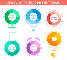Flat Thin Line Infographic Template Pie Chart Ideas Concept