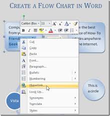 create a hyperlink in a word 2007 flow chart hide annoying