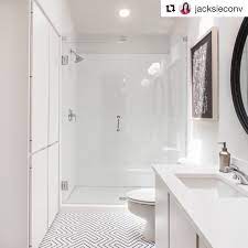 White grout is ideal, but if. Maya White Cement Tile Black And White Tile Riad Tile Bathroom Design Black Trendy Bathroom Designs Bathroom Design
