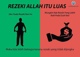 Mohon rezeki dari allah dan bersyukur atas limpahan rejekinya. Rezeki Allah Itu Luas Cikgu Norazimah