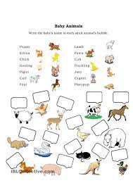 51 Printable Worksheets Baby Animals Animal Lessons Animal Worksheets Baby Animal Names