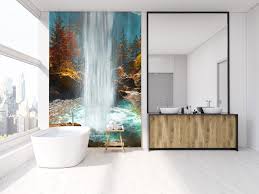 Badezimmer ideen fur kleine bader fototapete als wanddeko. Wasserfall Aus Grossen Gewassern Fur Badezimmer Fototapeten Demur