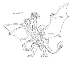 Some of the coloring page names are godzilla vs king ghidorah by contentialchampion on deviantart godzilla destoroyah lineart by swords and tequila on deviantart godzilla big fat godzilla lineart godzilla godzilla king godzilla 2014 vs shin godzilla. Ayo Godzilla Fans Just Joined This Sub Reddit Today So For My First Post Here I D Like To Share A Ghidorah Oc And Yes I M A Long Time Godzilla Fan If You Want Y All Can