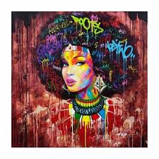 Black Art In America Garden Art Modern African Women High Definition Prints Graffiti Wall Art American Art African American Art