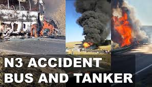 This detour is a 17km addition to the journey. Watch N3 Accident Toward Johannesburg Bus And Tanker Caught Fire Near Mooi River Tall Plaza Ireport South Africa News