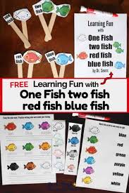 This coloring page features a parrotfish, clownfish and coral, perfect for kids who love the ocean or are fascinated by underwater animals. Fun Free Activities For Dr Seuss One Fish Two Fish Rock Your Homeschool