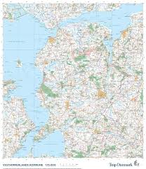 Opdateret til og med søkortrettelser nr. Trap Danmark Kort Over Vesthimmerlands Kommune Www Shop Tur Dk