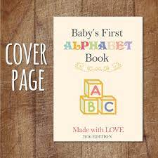 Alphabet Book Baby Shower Game Printable Babys First Etsy Baby Shower Book Printable Baby Shower Games Alphabet Book