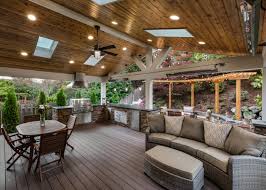How about this outdoor kitchen! 75 Beautiful Outdoor Kitchen Design With A Roof Extension Houzz Pictures Ideas February 2021 Houzz