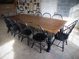 Black farmhouse table and chairs. Farm Harvest Tables Carolina Farm Table