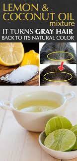 Return Your Natural Hair Color With This Coconut Oil Lemon Juice Mixture Natural Hair Color Prevent Grey Hair Coconut Oil