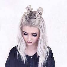 Braided Space Buns Penteados Penteados Bonitos Cabelo