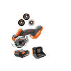18V Brushless Sub-Compact Cordless Multi-Material Saw Kit with 2.0 Ah Battery, Char... RIDGID
