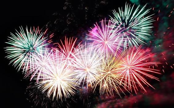 firework in the sky