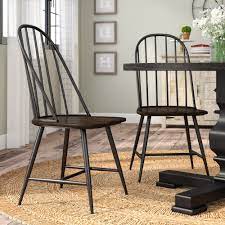 This set includes 4 black side chairs. Wayfair Wood Kitchen Dining Chairs You Ll Love In 2021