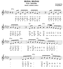 Music Instrument Guitar Notes For Tamil Songs For Beginners