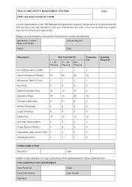 Always read all instructions and warnings contained on the product and packaging before. Construction Company First Aid Box Checklist Form First Aid Kit Contents Checklist Template First Aid Kit