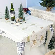 Elegance Christmas Tablecloth Holly Disposable Rectangle Table Covers Christmas Table Decorat Christmas Table Cloth Christmas Table Decorations Christmas Table