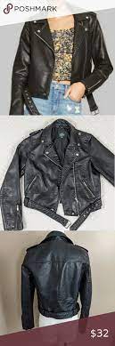 Sold Wild Fable Faux Leather Biker Jacket Faux Leather Biker Jacket Jackets Leather Biker Jacket