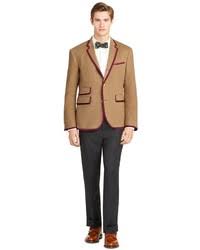 Brooks brothers 1818 fitzgerald charcoal blazer two button closure 100% wool exterior fully lined contrasting sleeve lining two flap and one chest pocket center vent sz 36s. Brooks Brothers Camel Hair Sport Coat 1 650 Brooks Brothers Lookastic