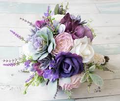 Purple Bouquet Boho Bouquet Rustic Bouquet Succulent Etsy Purple Wedding Bouquets Lilac Bouquet Succulent Wedding Centerpieces