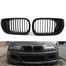 3er bmw typ e46 bj. Vorne Nieren Kuhlergrille Matt Schwarz 02 05 E46 Ersatz Tuning Verschleissteile Auto Motorrad Suenaacampo Com