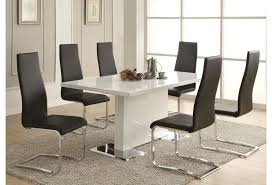 Check spelling or type a new query. Coaster Modern Dining 7 Piece White Table Black Upholstered Chairs Set Prime Brothers Furniture Dining 7 Or More Piece Sets