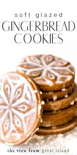 Soft Glazed Gingerbread Cookies Made With Cookie Stamps These Easy Roll Out Cookies Will Be Ginger Bread Cookies Recipe Soft Gingerbread Cookies Cookie Stamps
