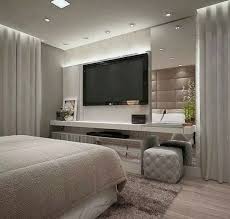 Master bedrooms sometimes double as living spaces, especially when space in your home is tight, so if you've got an exercise bike or desk in a corner, banish it to another room. 32 Cool Bedroom Tv Wall Design Ideas Coolbedrooms Bedroomsdecor Bedroomsideas Tryprodermagenix O Luxurious Bedrooms Luxury Bedroom Design Bedroom Tv Wall