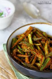 Kurkuri Masala Bhindi Indian Style Crispy Okra Fry Okra Fries Indian Food Recipes Vegetarian Indian Food Recipes