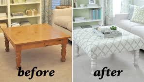 Coffee table 4 inch foam adhesive spray ruler or tape measure marker sharp utility knife upholstery fabric staple gun once i had little dots all the way around, i took a regular hammer and gently tapped all my tacks into place. Furniture Repair Online Explore The Best Ideas How To Do Them Yourself Diy Deco Crafts Home Decor Diy Gift Diy Craft Ideas Diy Ideen Deko Ideen