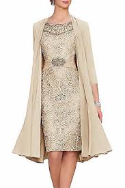 Unterschiedliche hochzeitstage werden gemeinsam mit der dauer der ehe im deutschen sprachraum mit verschiedenen bezeichnungen belegt: Neu Knielange Mutter Der Braut Kleid Neue Chiffon Jacke Hochzeit Gast Kleid Ebay