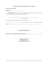 An affidavit is sometimes allowed in a court proceeding for witnesses who are not available for testimony. La Affidavit Of Non Residency Complete Legal Document Online Us Legal Forms