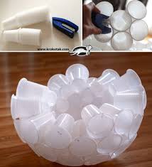 Décoration de gobelets en plastique. Faire Un Bonhomme De Neige Avec Des Gobelets En Plastique