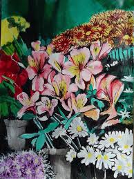 Flowers Painting by Soso Kumsiashvili | Saatchi Art Australia