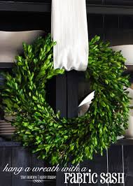 How To Hang A Wreath With A Fabric Sash Indoor Wreath Decor Window Wreath Hanging Wreath