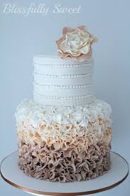 A Ruffled Ombre Moccha Engagement Cake Engagement Cakes Beautiful Cakes Gorgeous Cakes