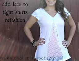 Sweet Charli 1 Item To Make Your Shirts Slightly Larger Lace Refashion Clothes Upcycle Clothes Clothes
