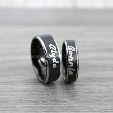 Bonnie And Clyde Rings Bonnie And Clyde Jewelry 2 Piece Couple Set Black Tungsten Wedding Bands With Matte Finish Black Wedding Bands In 2020 Black Tungsten Wedding Band Tungsten Wedding Bands