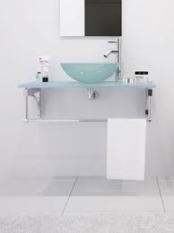 Glass vanity top for vessel sink. 31 5 Inch Aries Modern Wall Mounted Vessel Sink Vanity With Glass Top Tools Home Improvement Bathroom Sinks Rayvoltbike Com