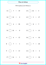 Free interactive exercises to practice online or download as pdf to print. Grade 1 Mixed Addition Subtraction Up To 20 Math School Worksheets For Primary And Elementary Math Education