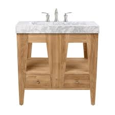 Yes, we carry a white product in glacier bay bathroom vanities without tops. Avanity Jameston Vs33 Nt Jameston 33 Inch Vanity In Natural Teak With Carrara Marble Top