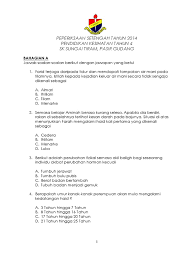 Soalan peperiksaan (kssr) akhir tahun. Soalan Kssr Pend Kesihatan Tahun 4 Shared By Sarozi