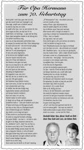 Gedicht Zum 70 Geburtstag Opa Geburtstag